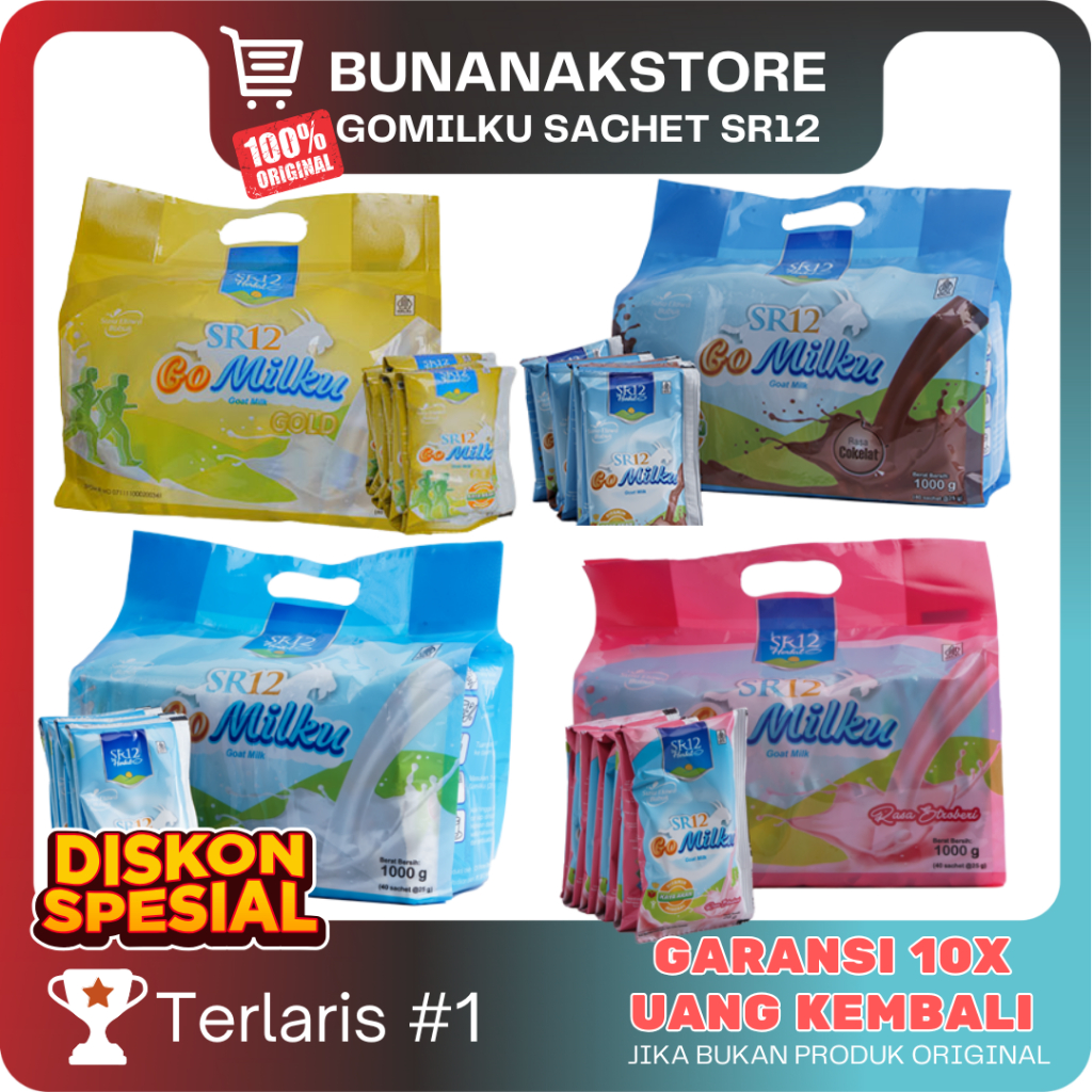 

Gomilku Sachet SR12 Susu Kambing Etawa Isi 40pcs