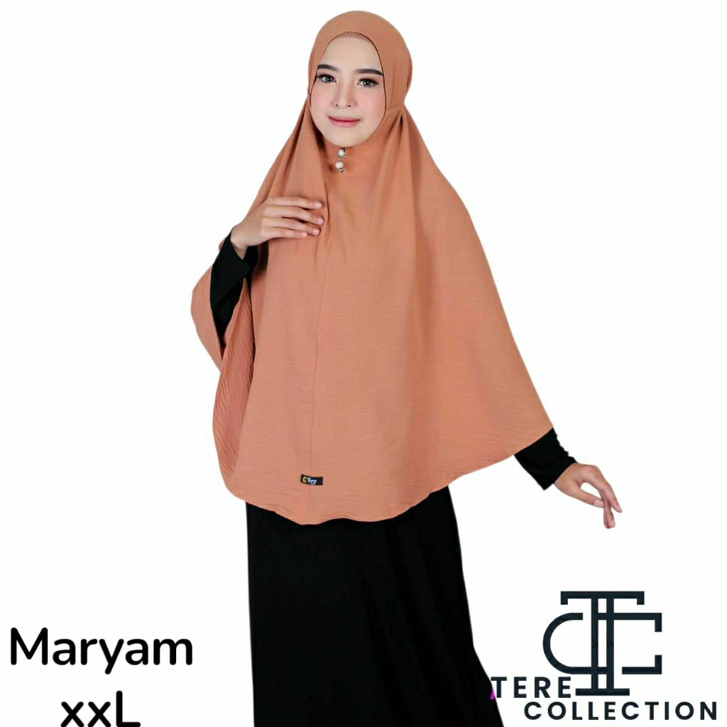 Bergo Maryam Jumbo Crinkle Size XXL/ Hijab Jilbab Jumbo Crinkle
