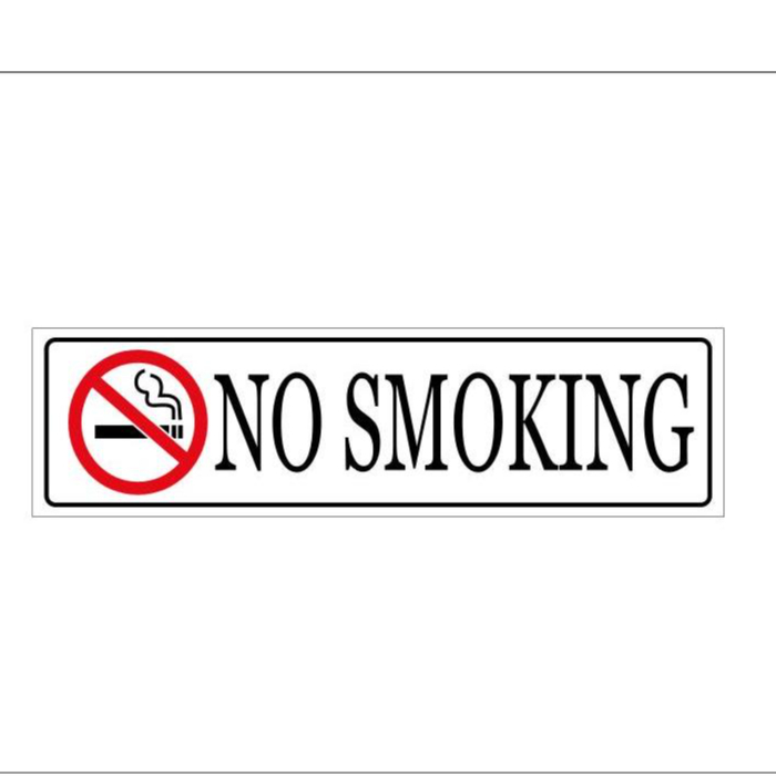 

STIKER SIGN NO SMOKING/ DILARANG MEROKOK 22 X 6 CM - READY STOK