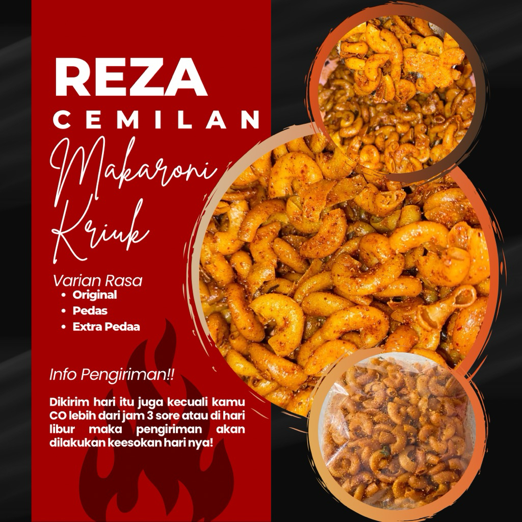 

Makaroni Kriuk Cemilan Viral 250 gram - Asin Gurih Pedas Snack Food Makanan Camilan