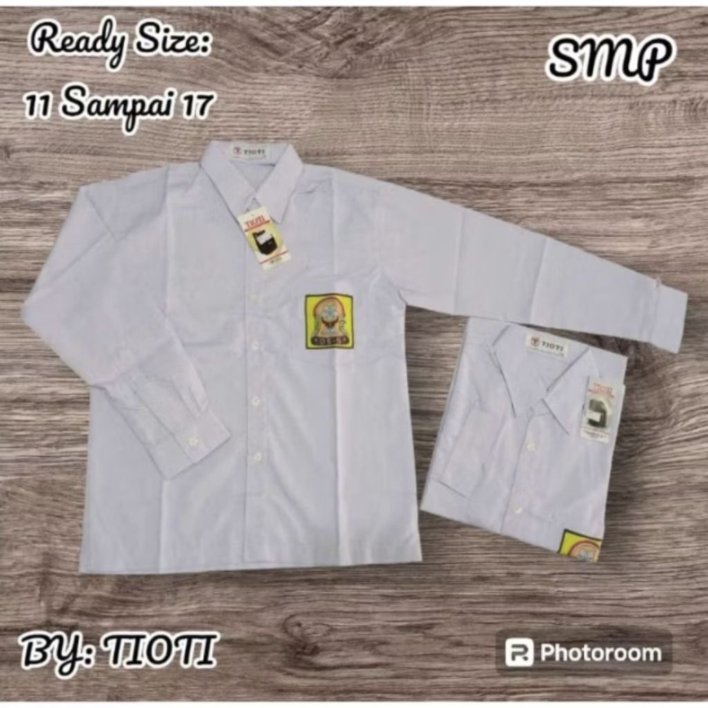TIOTI KEMEJA SMP PUTIH PANJANG SUWESI SERAGAM SEKOLAH