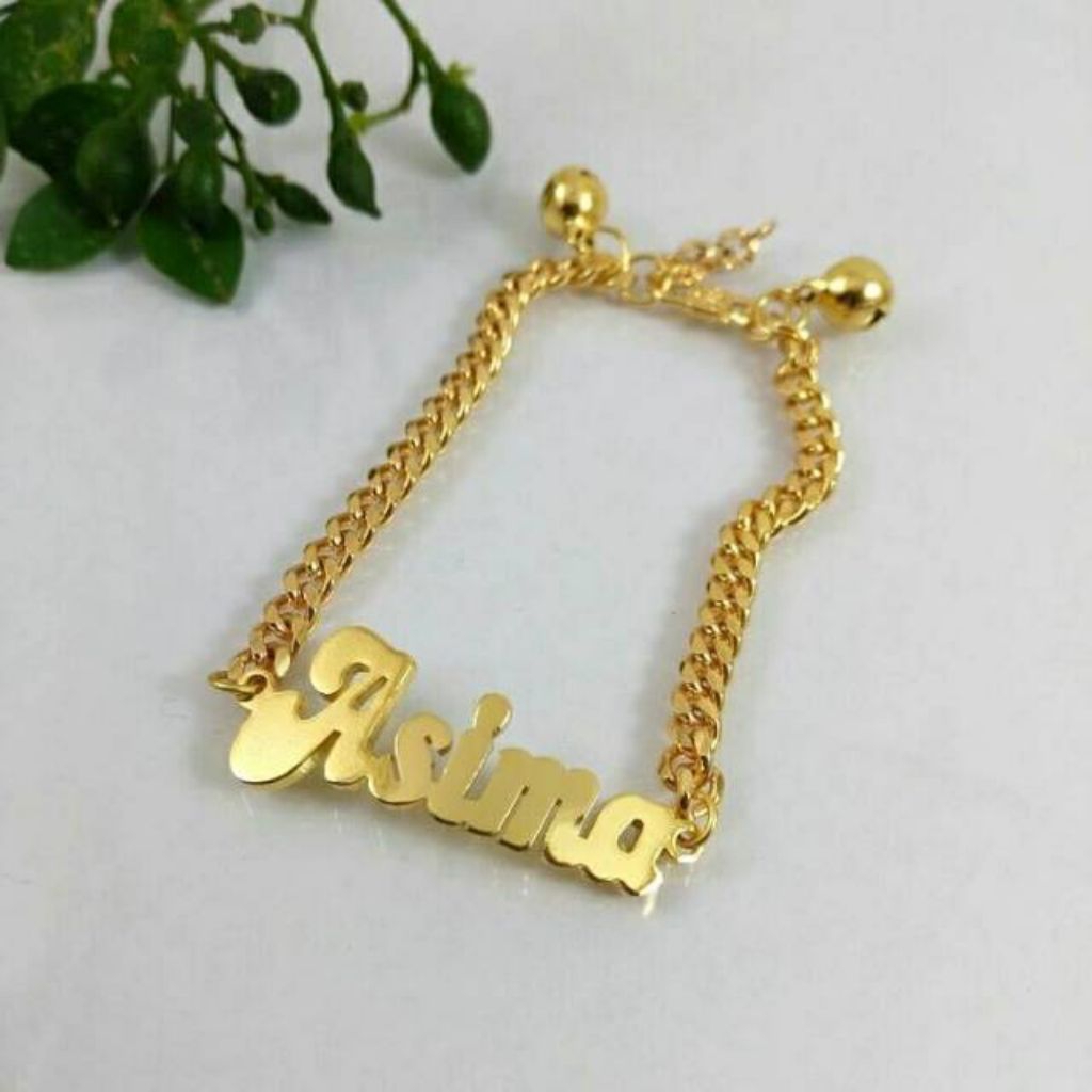 Gelang Nama Titanium anak/Bayi Anti karat premium