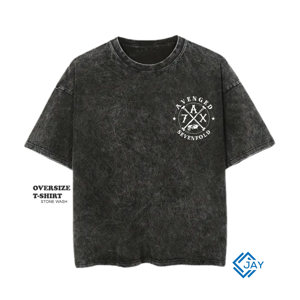 KAOS WASHED DISTRO OVERSIZE " A7X " / KAOS STONE WASHED ] KAOS WASHED PRIA / KAOS WASHED WANITA