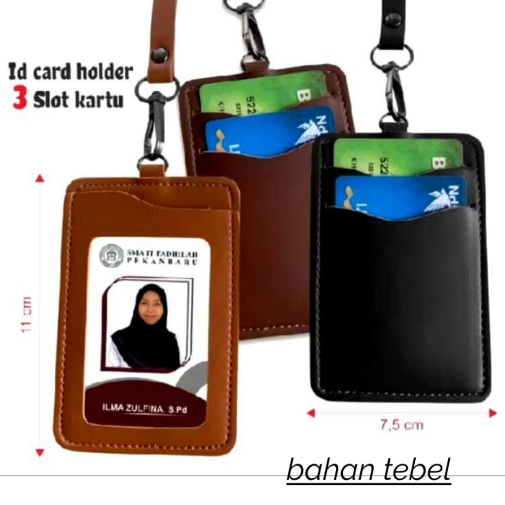 

Holder Id card Name tag Holder Id card kulit Holder ID card 3 slot kartu