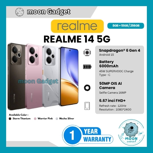 HP REALME 14 5G 8/256GB & REALME 13+ 5G 12/256GB (GARANSI RESMI REALME)