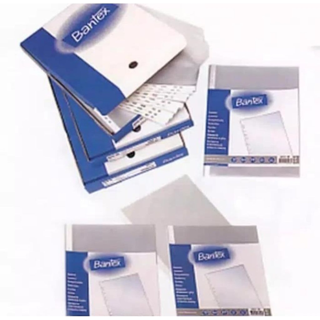 

pp pocket bantex A4 8040-08 sheet protector dus 100 lembar