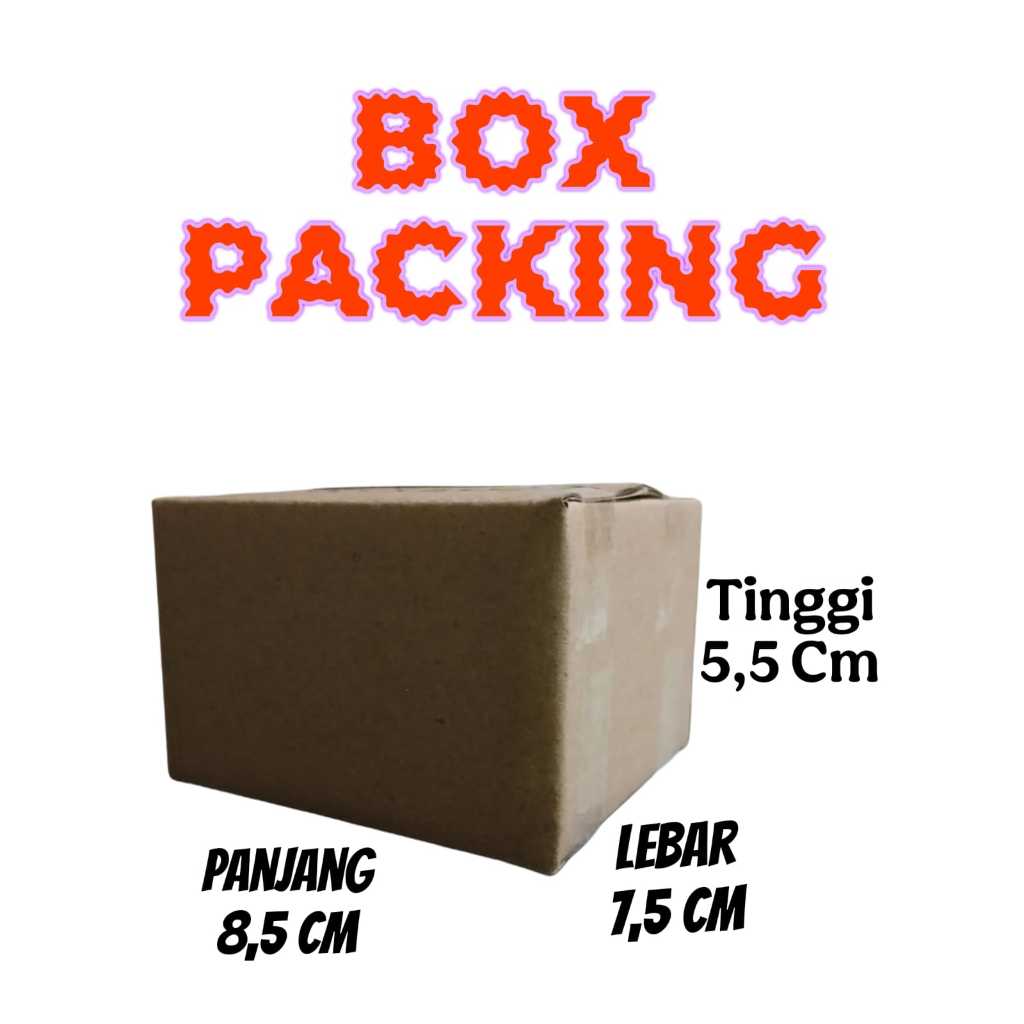 

Box Kardus Packing Ukuran 8,5x7,5x5,5 Cm