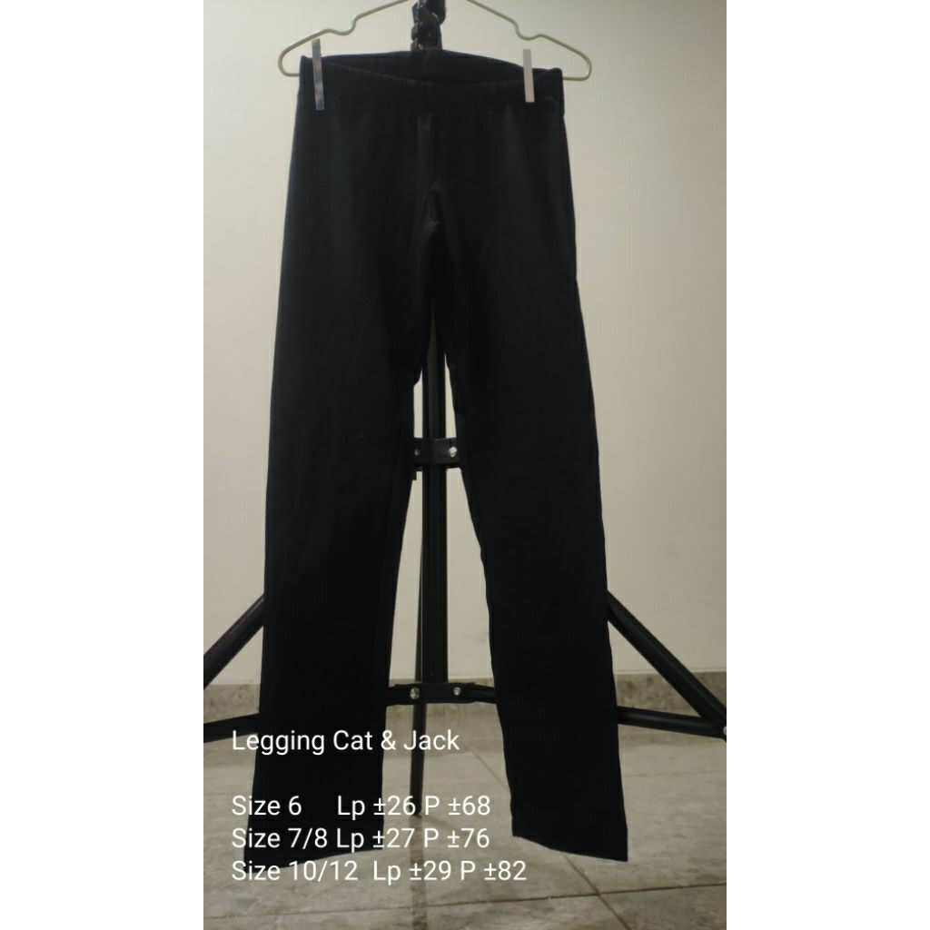 Legging anak cat and Jack warna Hitam Polos panjang