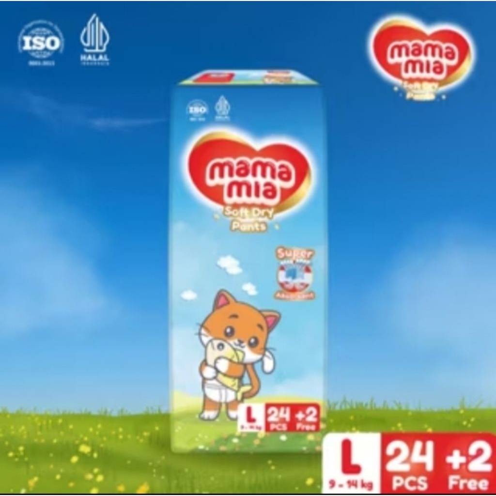 MAMAMIA Baby Pants L 24+2 Popok Anak Premium