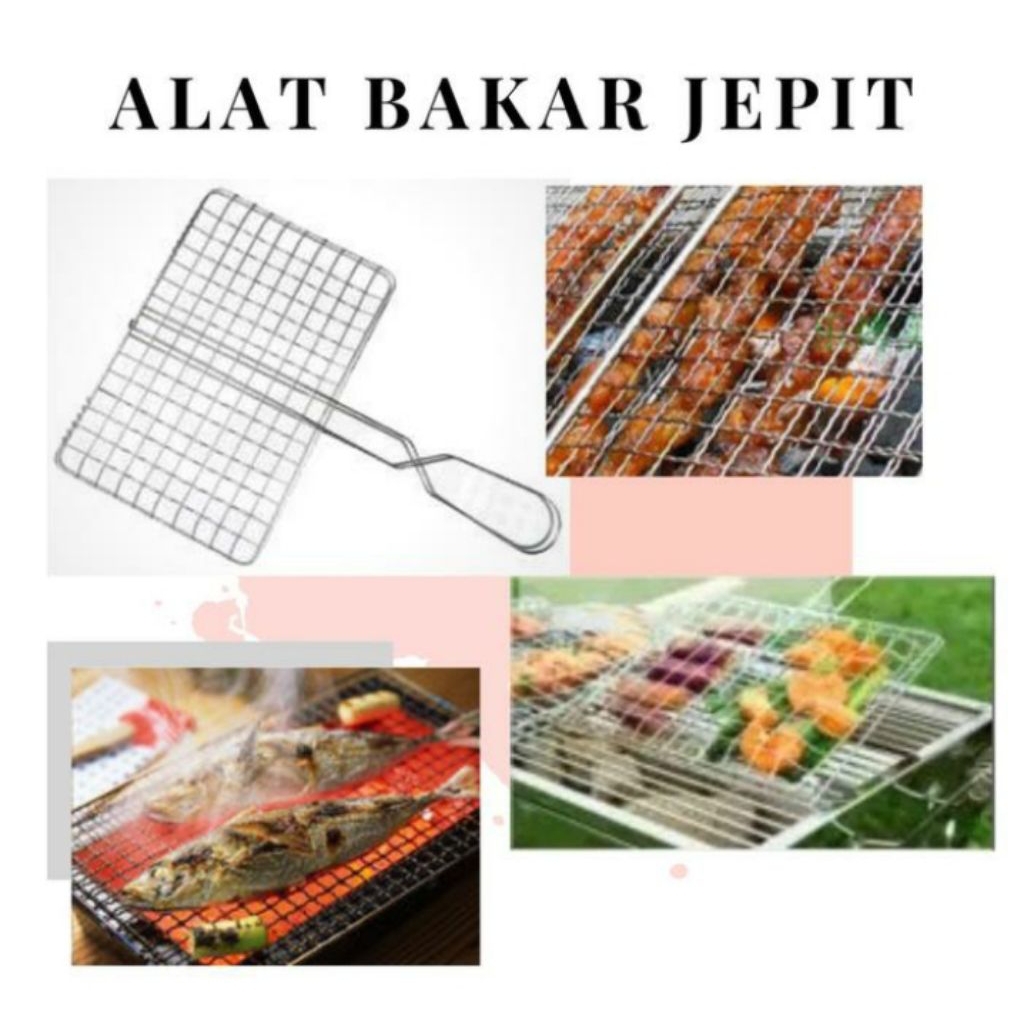 jepitan Bakaran stainless ukuran jumbo/panggangan Bakaran ikan