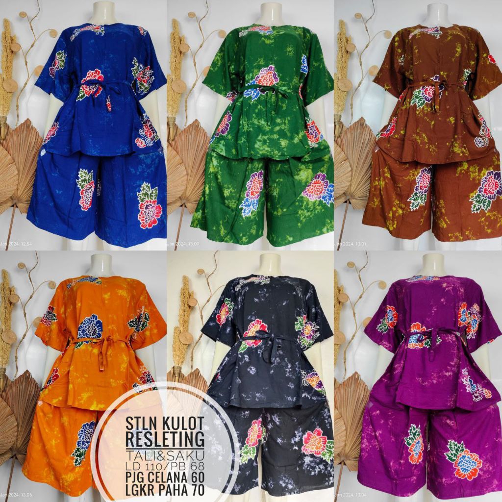 setelan kulot motif sunan