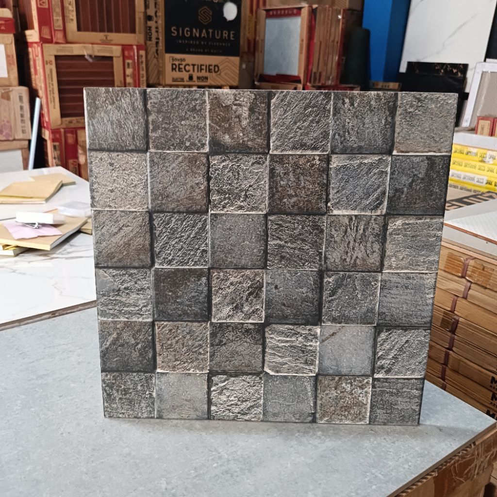 Keramik lantai Kasar 40x40 Cantaro stone Mulia