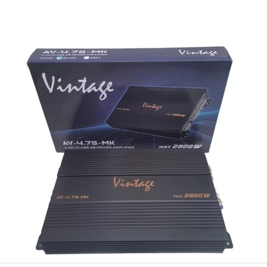 Power 4 Channel Amplifier 4 Channel Vintage AV-4.75-MK By LM AUDIO
