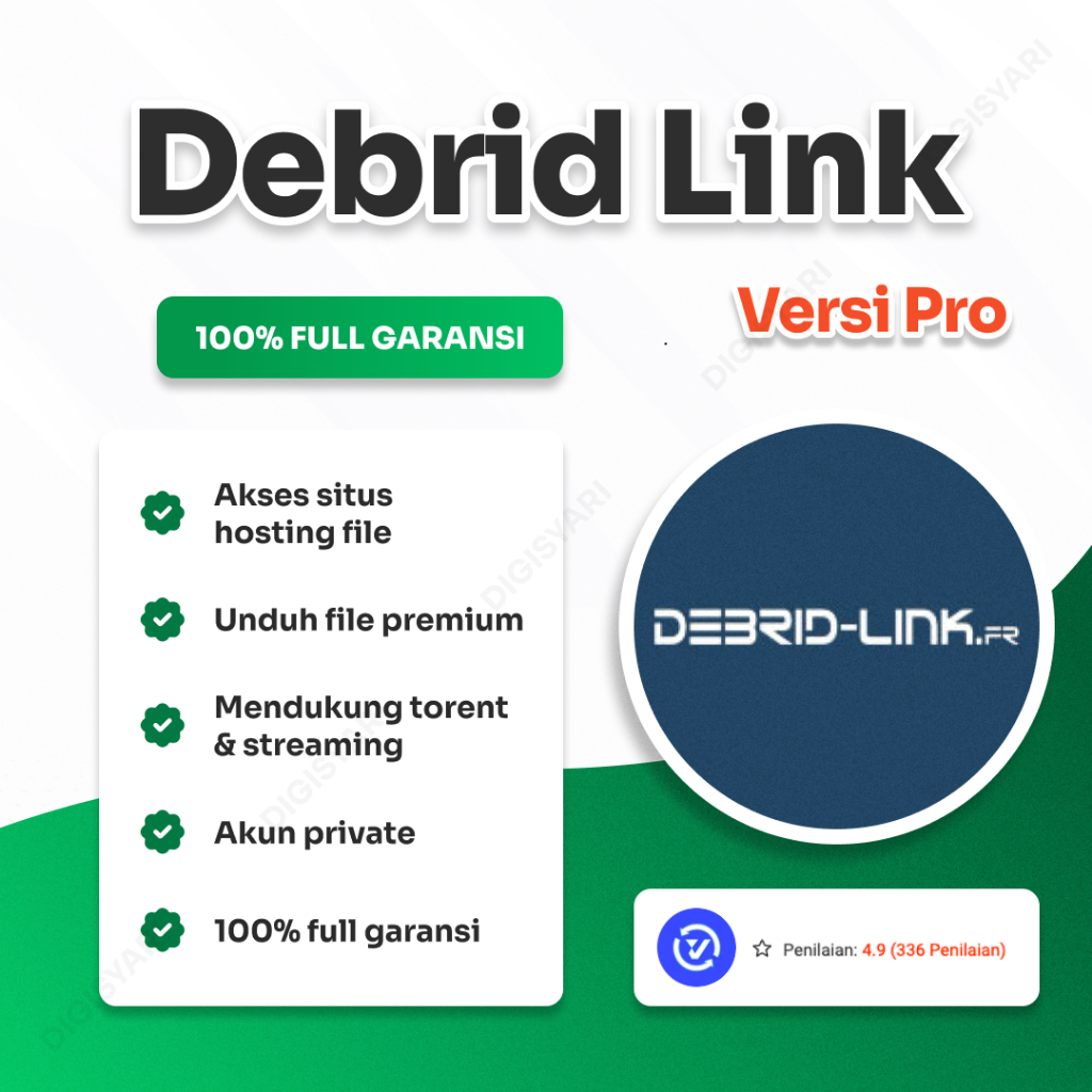 Debrid link - unduh file dari berbagai layanan hosting | Premium Ori 1 bulan