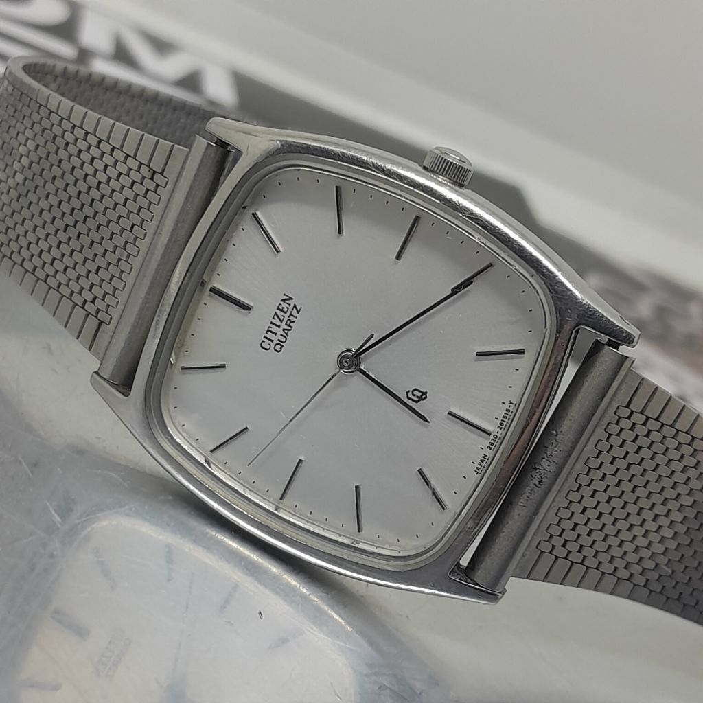 Jam tangan pria Vintage Citizen Tank quartz CQ 2830 262255Y Japan