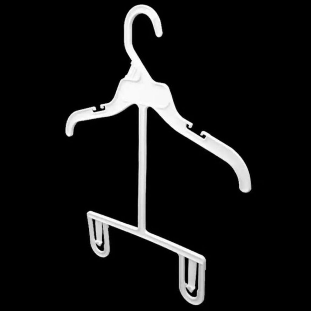 HANGER BABY WARNA PUTIH || HANGER PLASTIK || HANGER PUTIH || GANTUNGAN BAJU