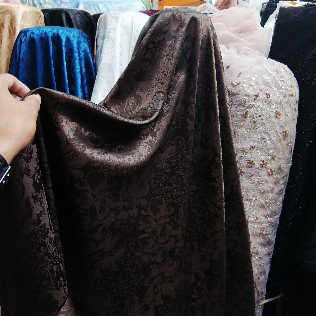 Kain armani silk jaguard super premium kain armani silk halus