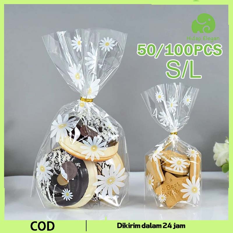 

100pcs 10 X 15.5 Cm Bungkus Cookie Plastik Opp Cookies Kue Donut Permen Kantong Plastik Cookies Standing Goodie Bag Untuk Kue Kering Cupcake