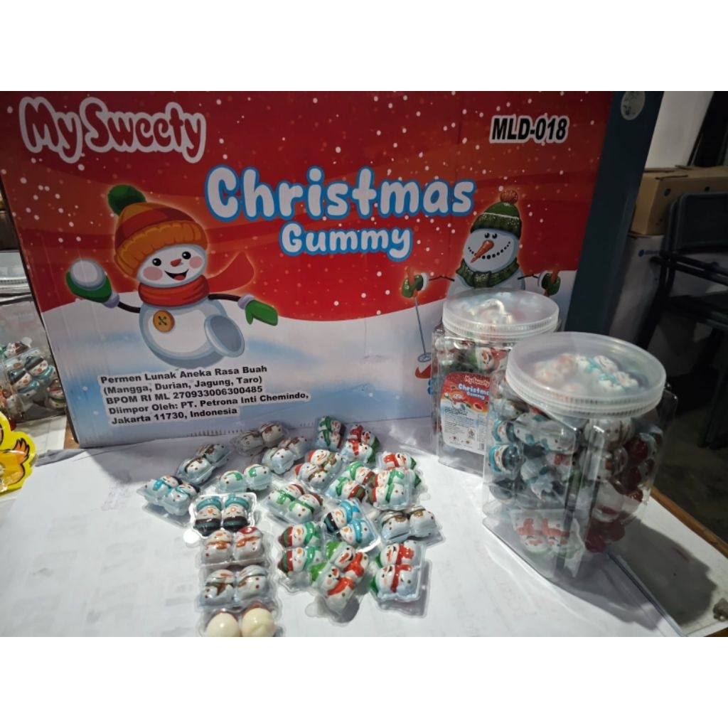 

Permen Lunak Viral 3D bentuk Double Snowman isi 30pcs