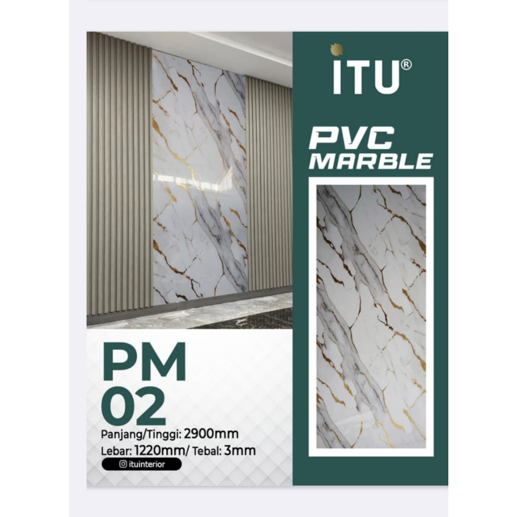 Panel Dinding PVC Marmer — Anti Air, Mudah Dipasang, Estetik untuk Dekorasi Dinding