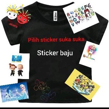 

YS Kids//Sticker/gambar baju pilih suka suka banyak gambar/bisa untuk penambahan custum gambar reguest depan belakang