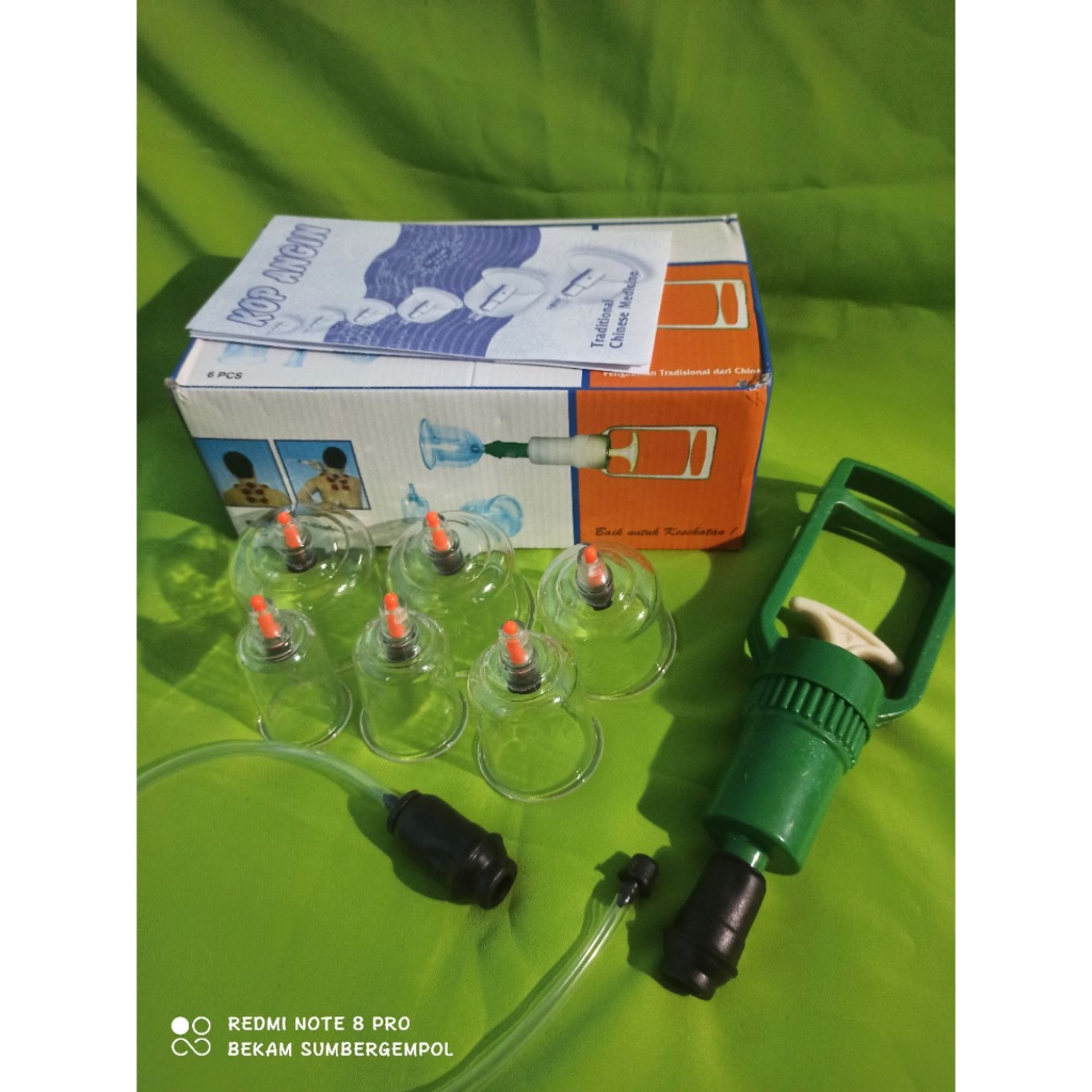 Kop Bekam Lengkap 1 Set (Pen Bekam + Jarum Bekam + Zaitun + Alkohol + Panduan Bekam)