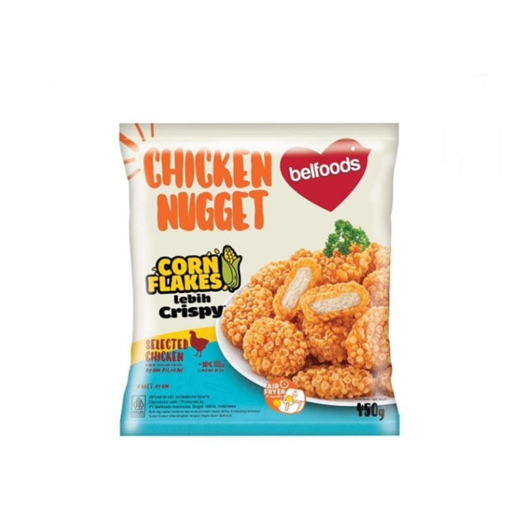 

belfoods chicken nugget cornflakes pack 450 gr
