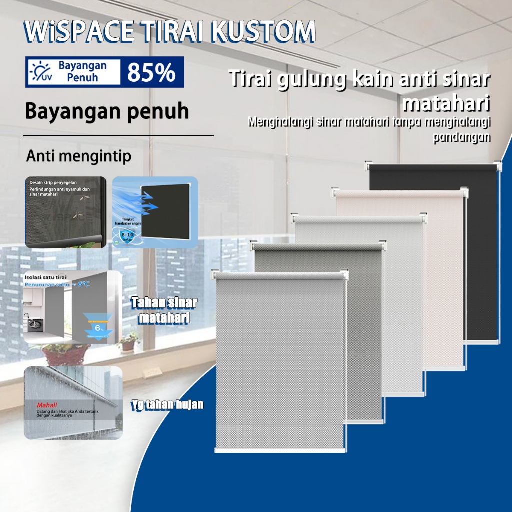 Roller Blind Outdoor Roller Blind Jendela Tirai Jendela Roller Blind Tirai Gulung Roller Blind Outdo