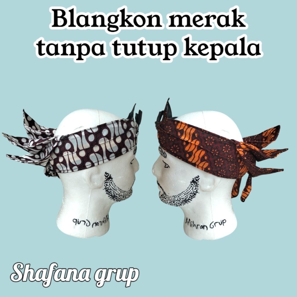 Blangkon sunda merak ngibing Tanpa tutup kepala. ikat totopong merak