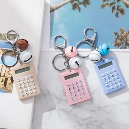 

KALKULATOR CANDY MINI gantungan kunci 8 digit calculator keychain biskuit macaron