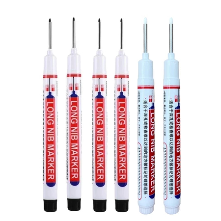 

HOHODALINK 6PCS Spidol Kepala Panjang Long Nib Head Marker Waterproof / Pulpen Tulisan Penanda Bangunan Serbaguna
