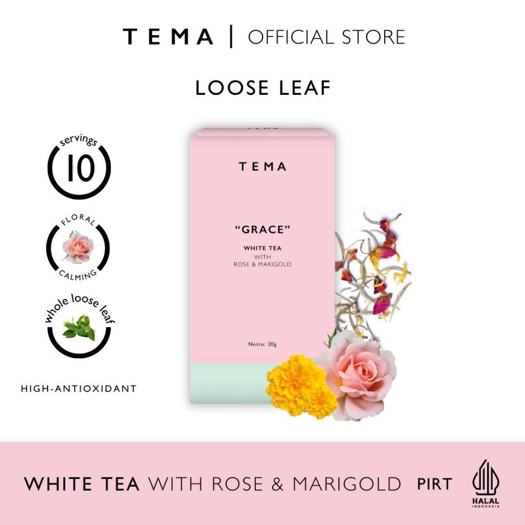 

White Rose Tea | Teh Putih Rose | Grace - TEMA Tea | Loose Leaf 10 Servings | Blend