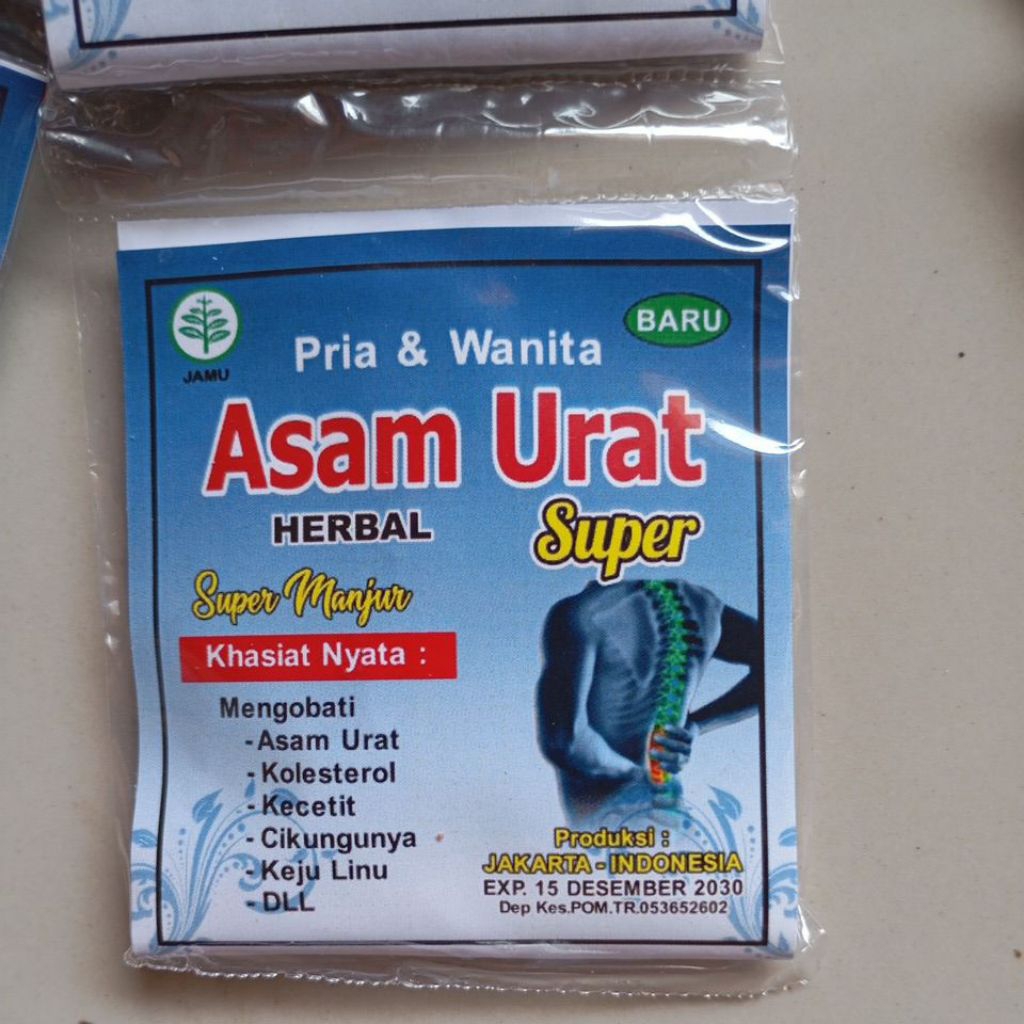 

Jamu asam urat super obat herbal Eceran 6000