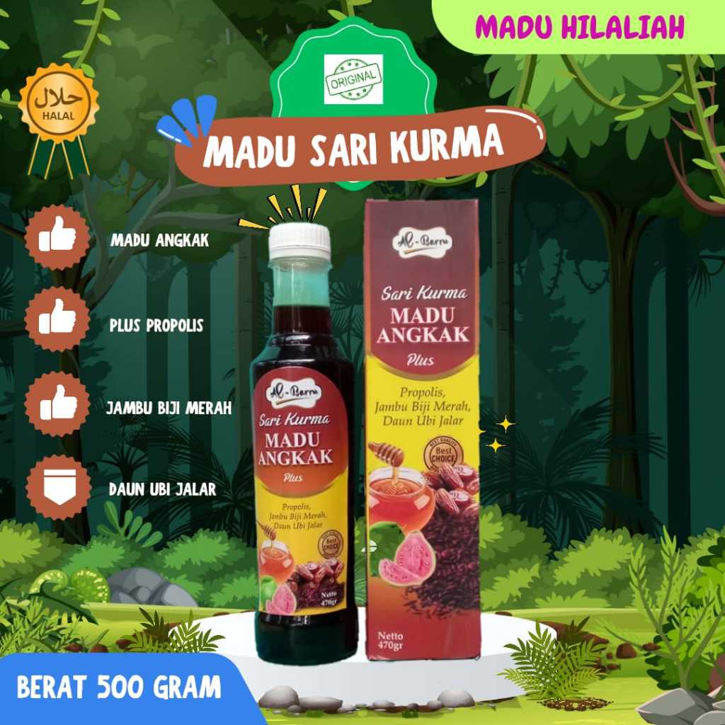 

PROMO: Madu Sari kurma Madu Angkak Asli Plus Propolis (Berat 500gram)