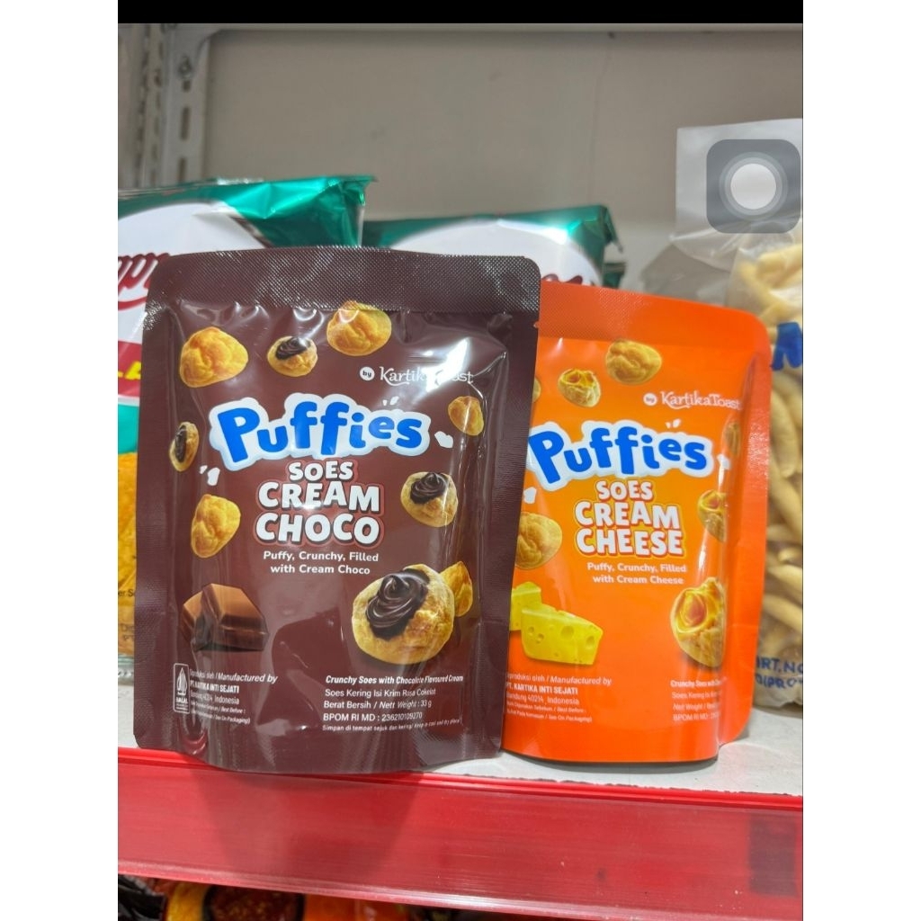 

Puffies soes cream 330gr by Kartika toast sus isi cream