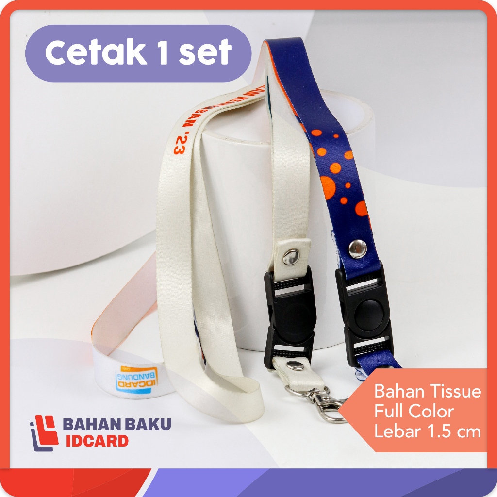 

lanyard custom desain 1,5cm tali id card printing sublim tali idcard sublim