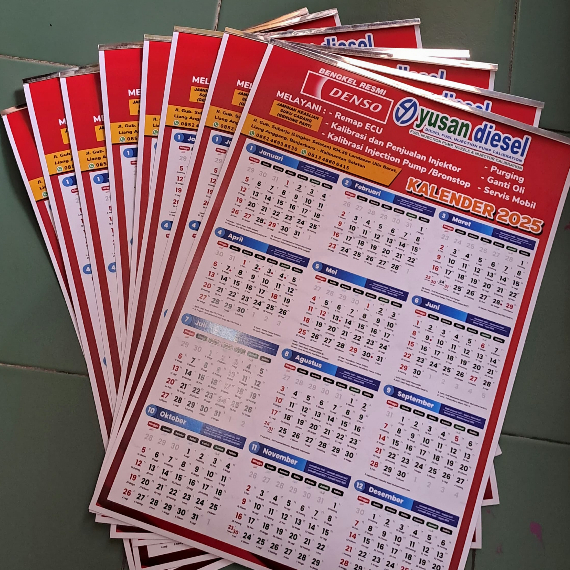 

Kalender Poster / Kalender Dinding Poster / Custom Kalender Poster 1 Lembar Klep Seng - 100 Pcs