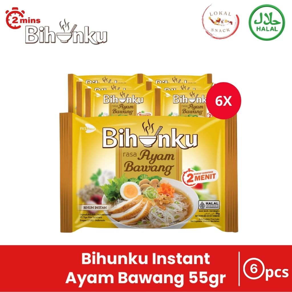 

Paket Bundling - Bihunku bihun instan kuah - Ayam Bawang - 55gr x 6pcs