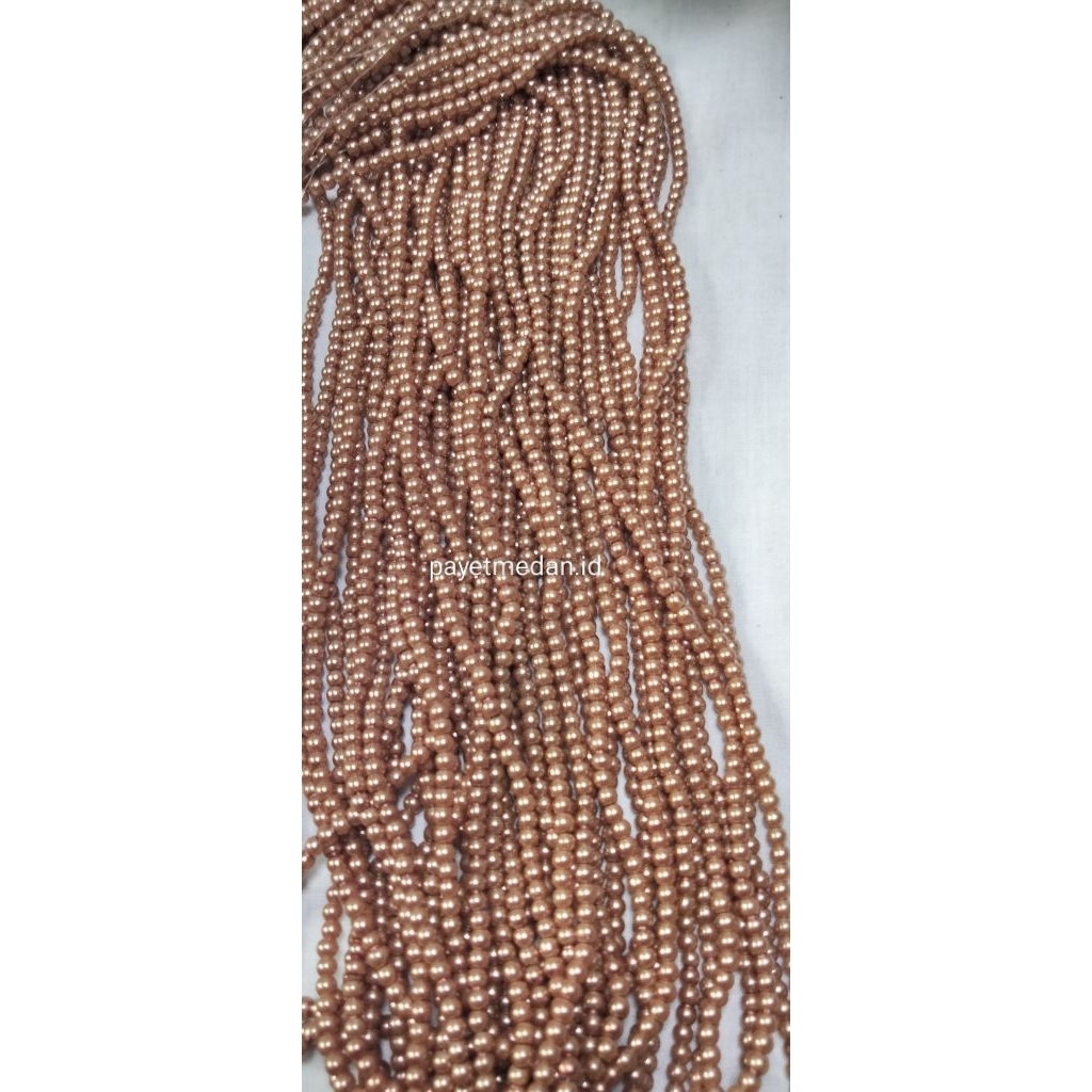 Payet Mutiara sintetis ukuran 4mm mote berat