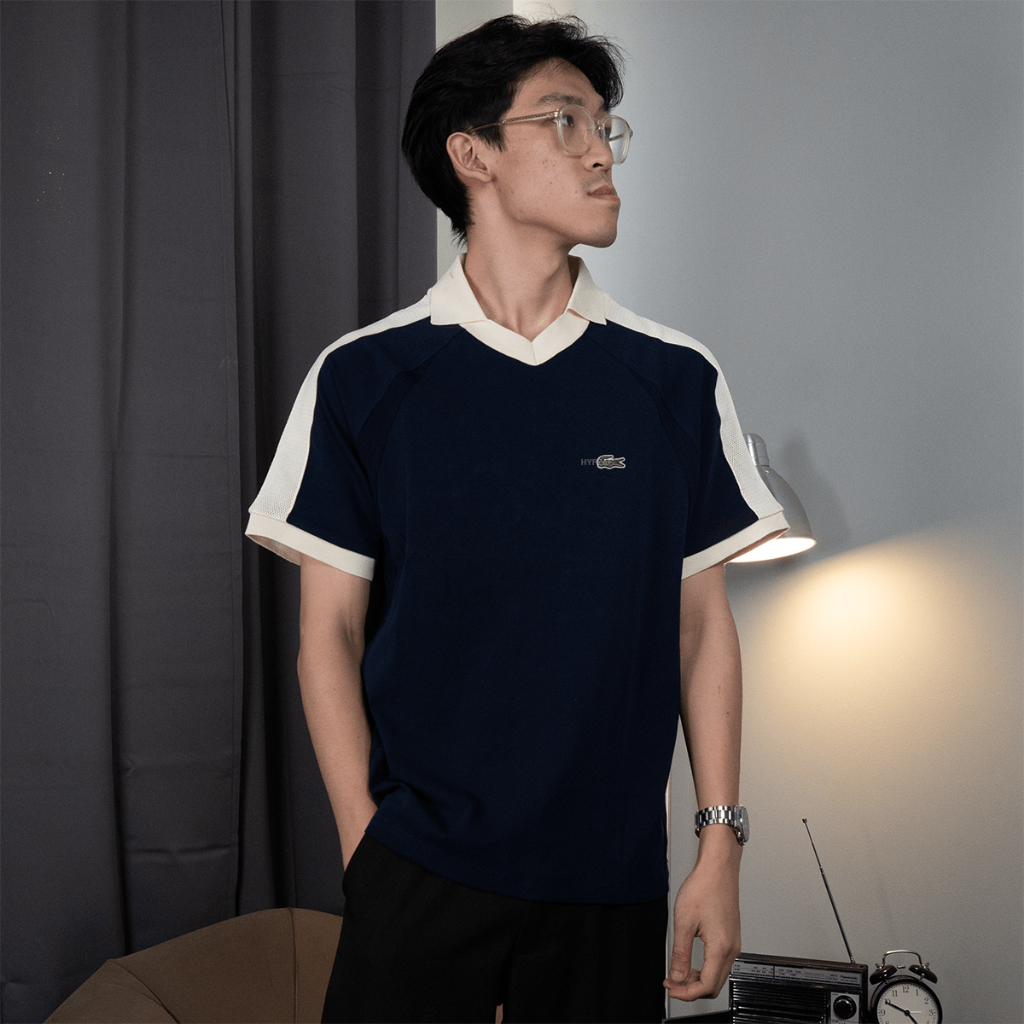 LACOSTE Panel Pique Fit Classic Fit Polo Shirt Authentic / Kaos Polo LACOSTE Original