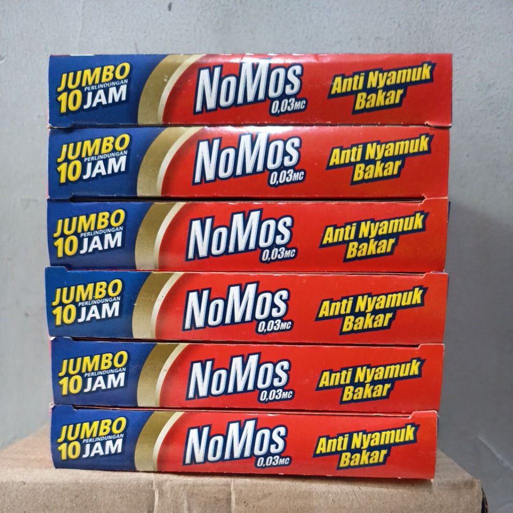 Nomos obat nyamuk bakar jumbo 10jam. (ISI 6PACK X 5KEPING)