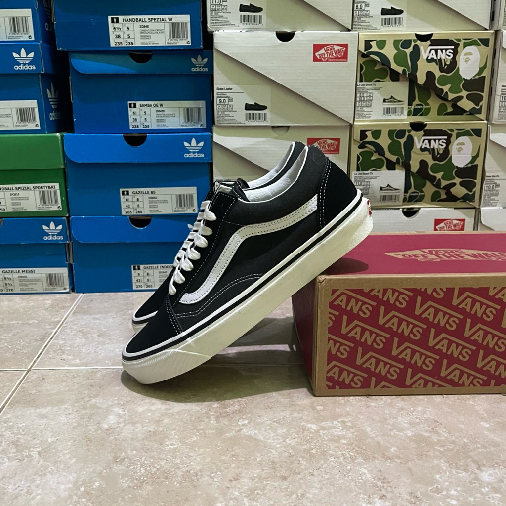 Vans old skool 36 dx anaheim black white (Resmi VANS STORE LUAR INDO)