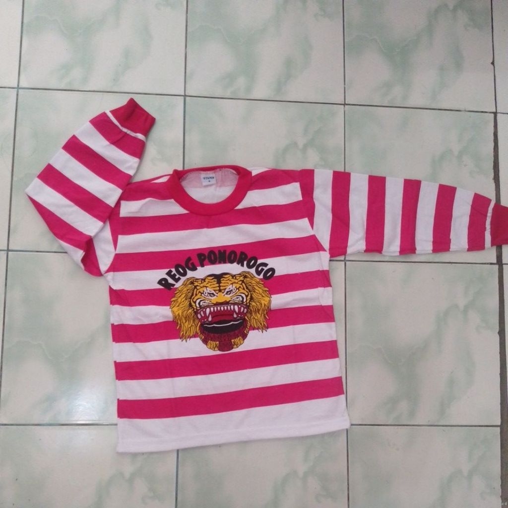 kaos reog Ponorogo anak lorek lengan panjang