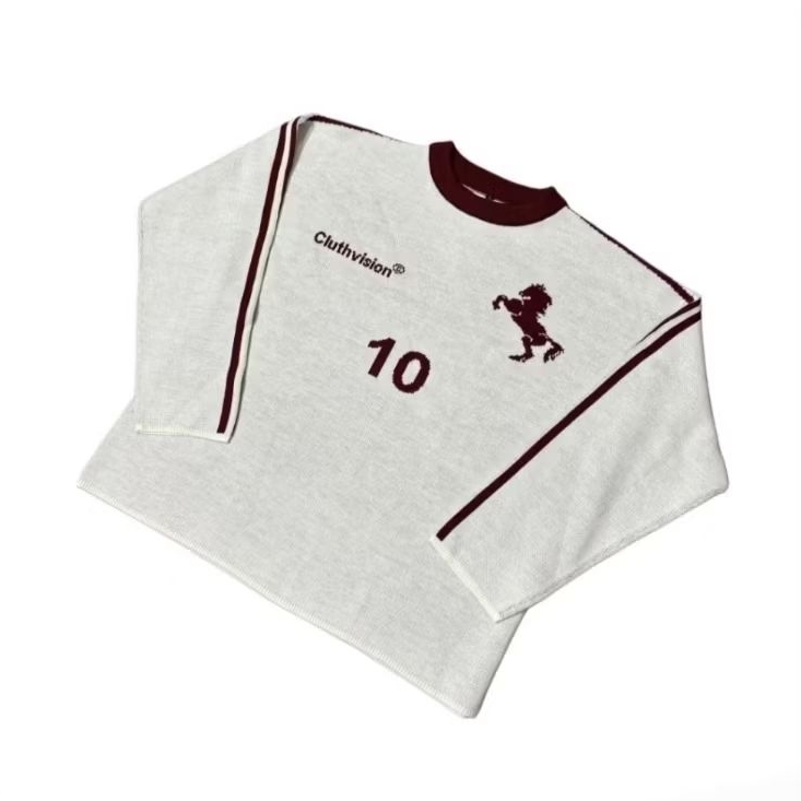 Knitwear Maroon White Cluthvision