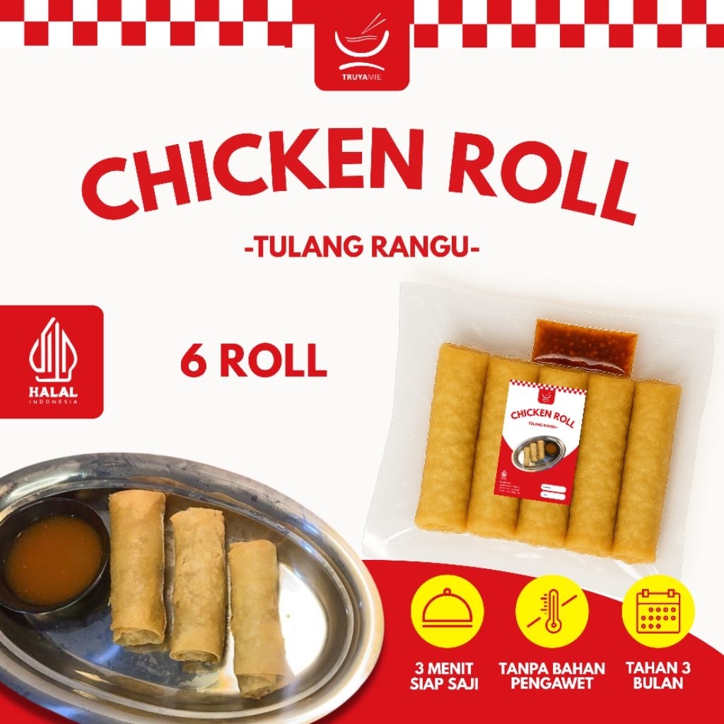 

CHICKEN ROLL FROZEN TULANG RANGU HOMEMADE ISI 6 ROLL MAKANAN SIAP SAJI