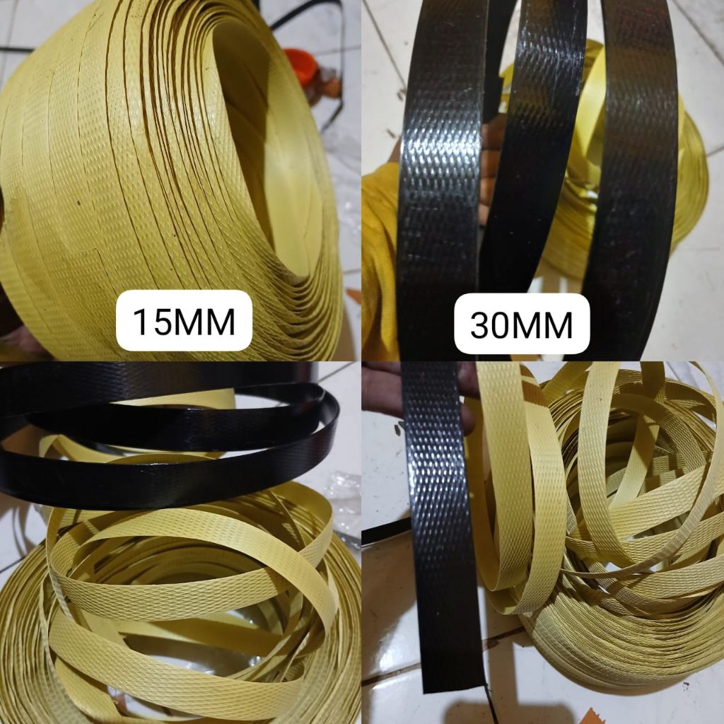 

TALI STRAPPING BAND 1KG 15MM - 30MM / TALI KLEM GUDANG / KERAJINAN BEKAS 99% LAYAK DQN TEBAL