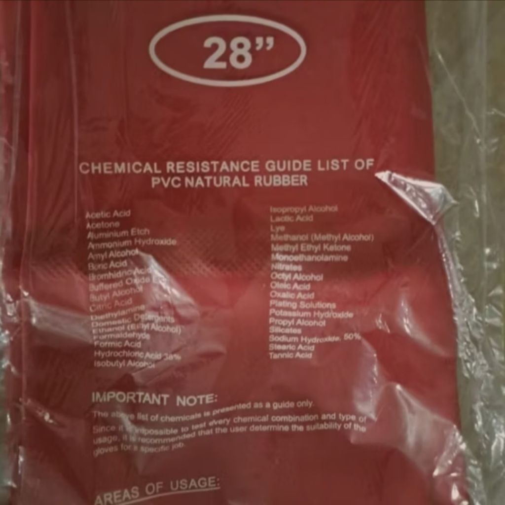 Industrial Gloves Latex Seagull 28" Merah Tebal