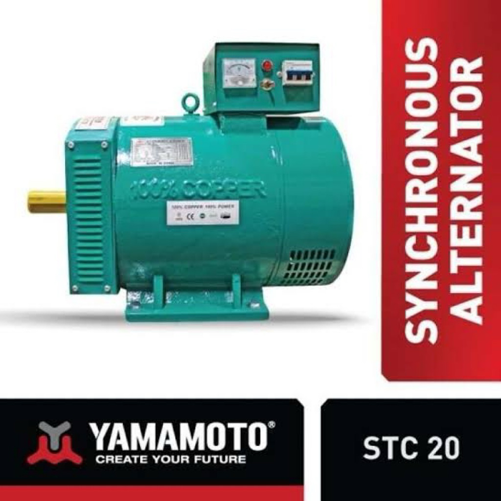20KVA DINAMO GENERATOR ALTERNATOR GENSET 20kW YAMAMOTO STC 20 3 PHASE TANPA MESIN