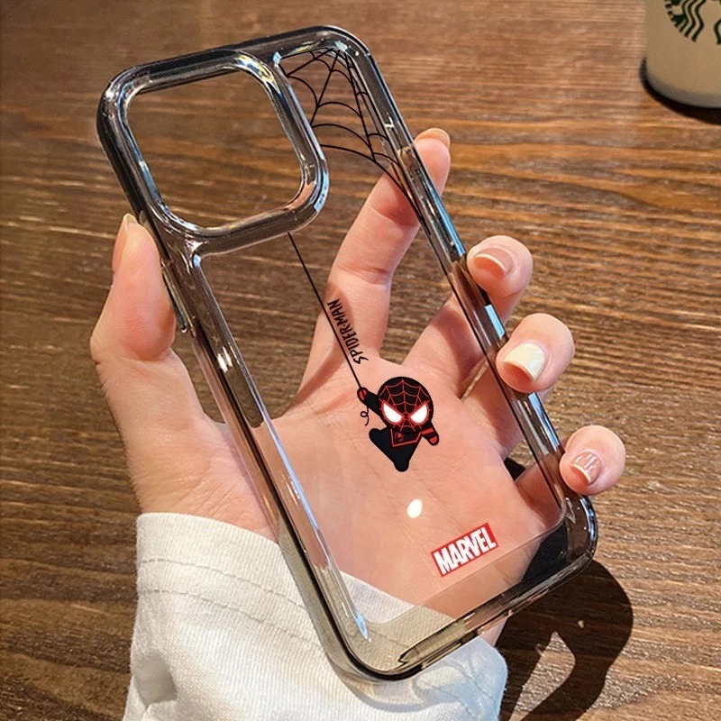 Case Tecno Spark GO 2022 Couple Spiderman Male & Female Transparent Case Softcase Casing Hp SS1245 B