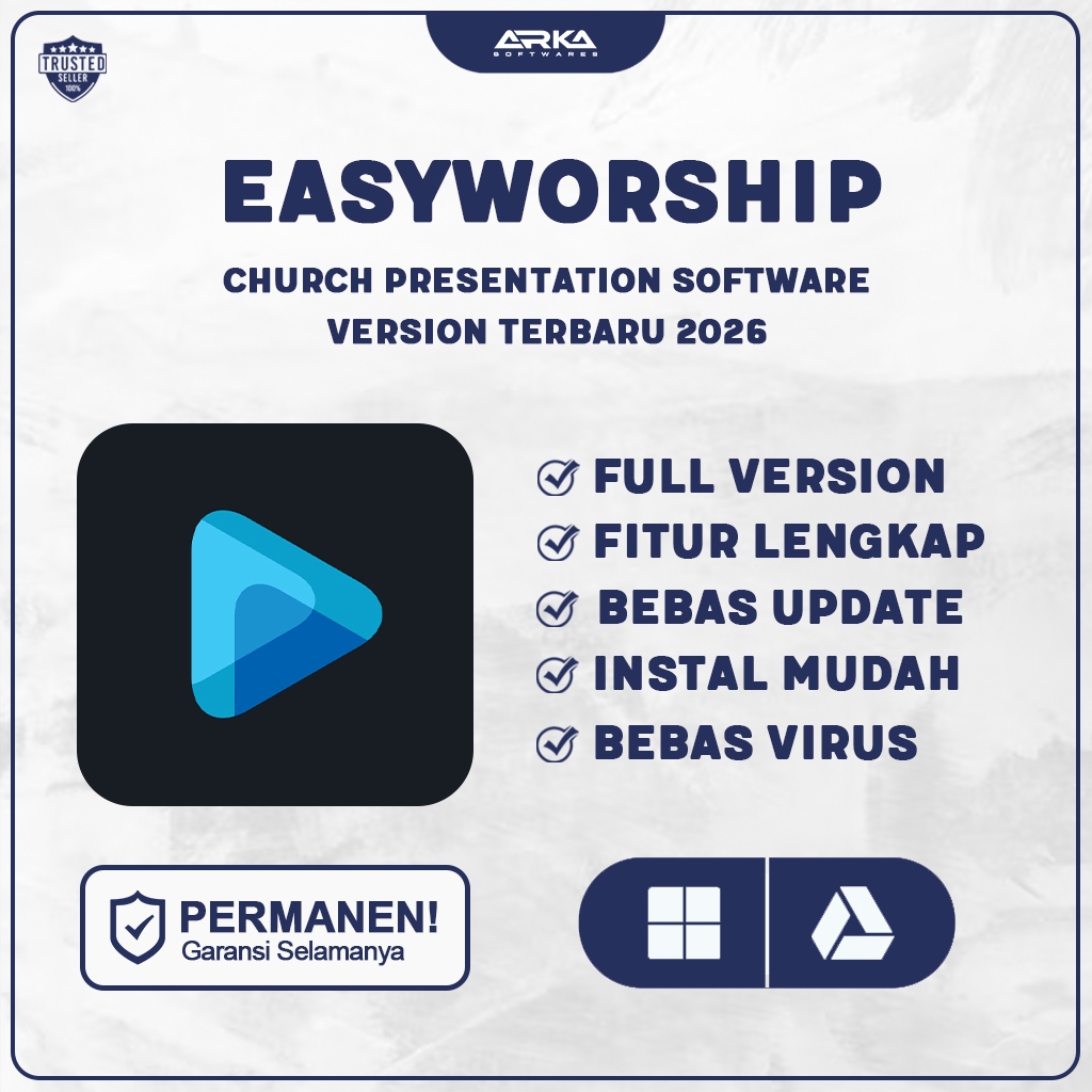 EasyWorship 7 + Alkitab TB + Database Lagu + Video Background Full Version Original Lifetime (WIN)